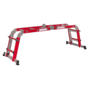 Sealey AFPL2 4-Way Aluminium Adjustable Height Folding Platform Ladder EN 131