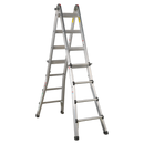 Sealey AFPL3 4-Way Trade Aluminium Adjustable Height Telescopic Ladder EN 131