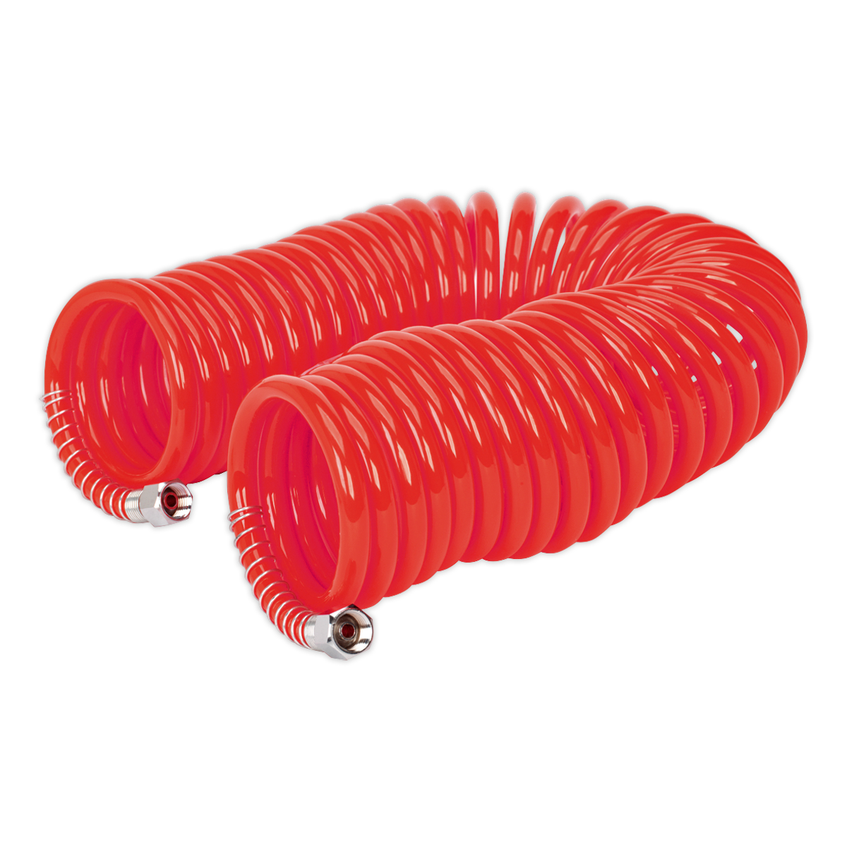 Sealey AH10C/6 10m x â€šÃ Ã¶âˆšÃ¢âˆšÃ„âˆšâˆ«6mm PU Coiled Air Hose with 1/4"BSP Unions