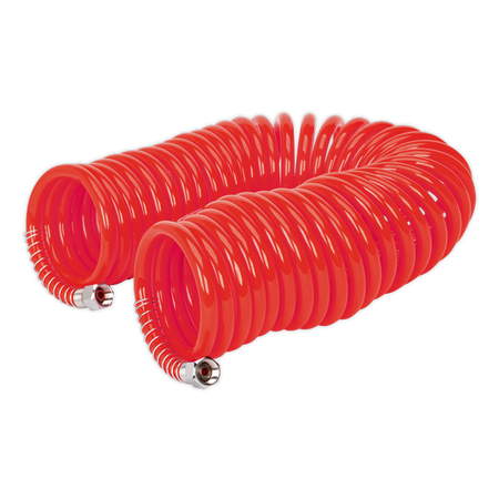 Sealey AH10C/6 10m x â€šÃ Ã¶âˆšÃ¢âˆšÃ„âˆšâˆ«6mm PU Coiled Air Hose with 1/4"BSP Unions