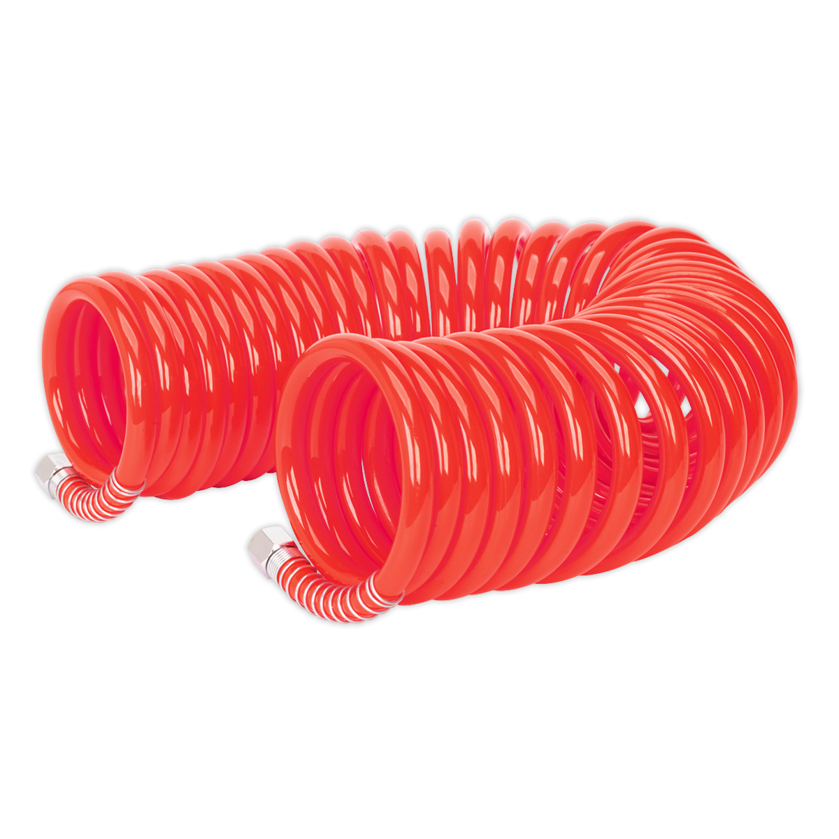 Sealey AH10C/8 PU Coiled Air Hose 10m x ‚àö√â√Ä√∫8mm with 1/4"BSP Unions