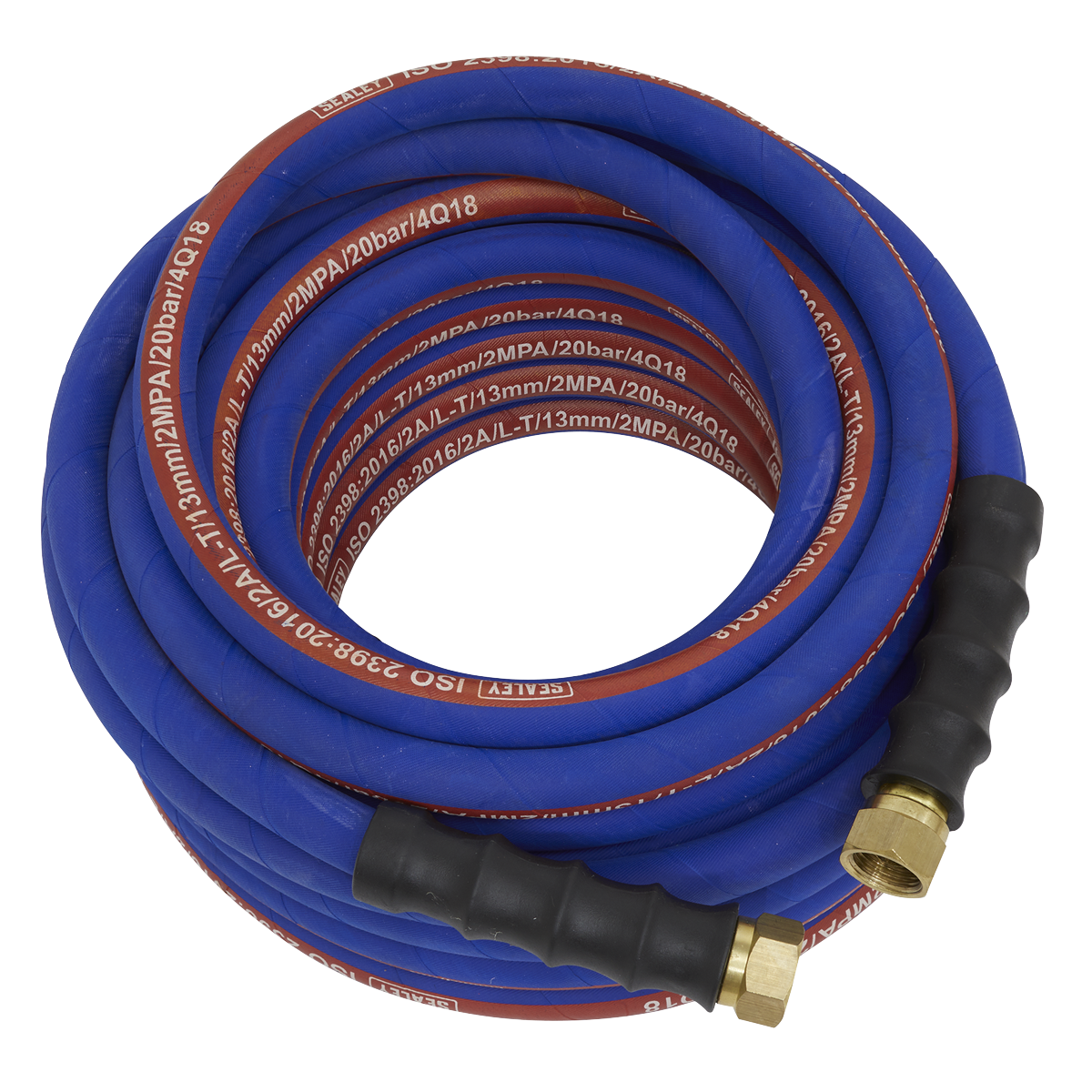 Sealey AH15R/12 15m x ‚àö√â√Ä√∫13mm Extra-Heavy-Duty Air Hose with 1/2"BSP Unions
