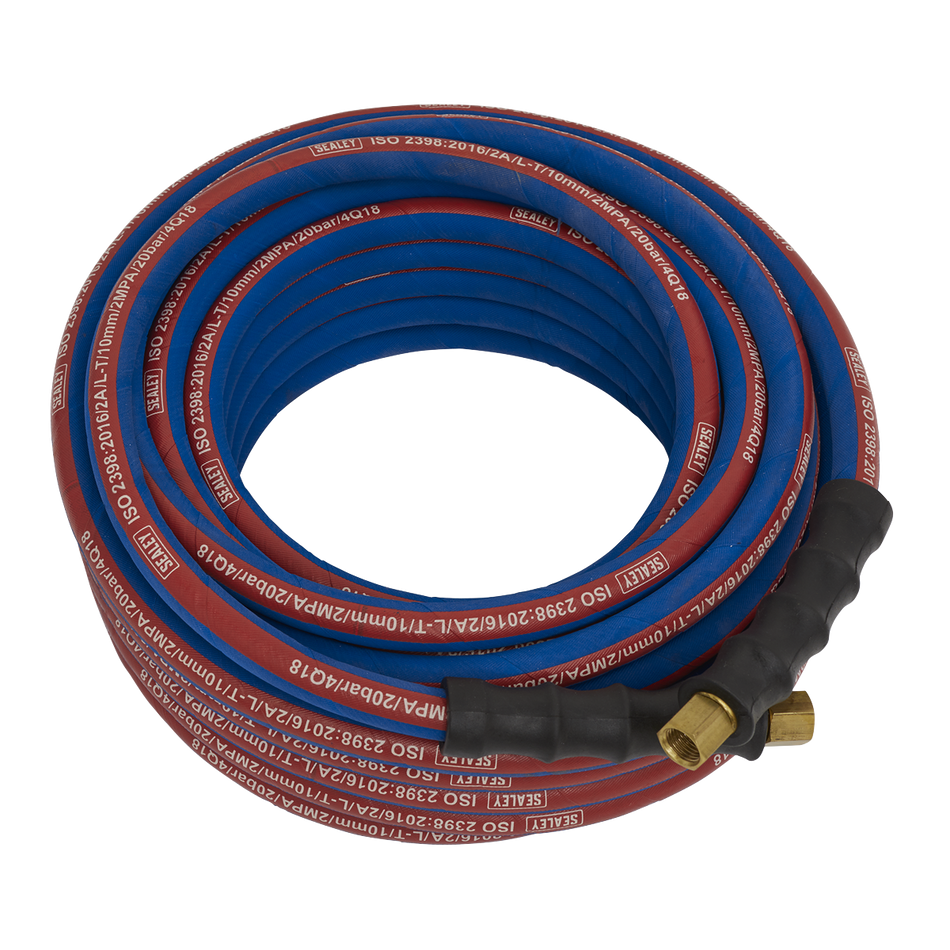 Sealey AH15R/38 15m x â€šÃ Ã¶âˆšÃ¢âˆšÃ„âˆšâˆ«10mm Extra-Heavy-Duty Air Hose with 1/4"BSP Unions