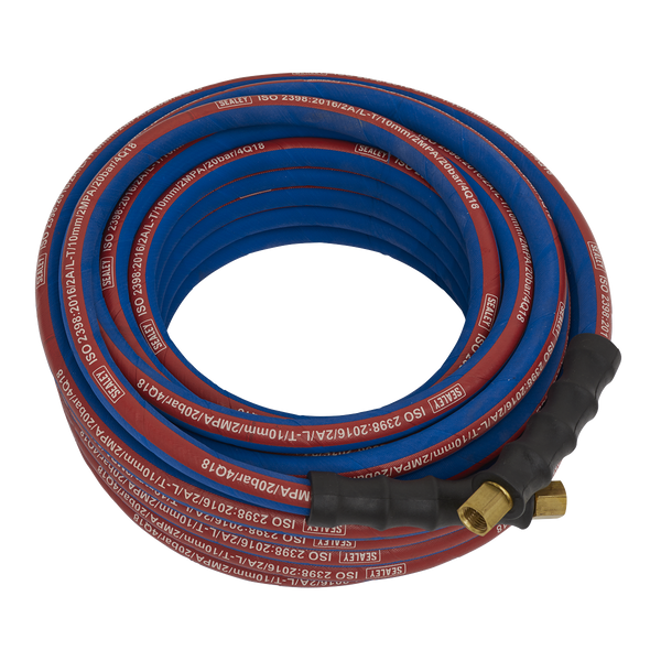 Sealey AH15R/38 15m x √ÉÀú10mm Extra-Heavy-Duty Air Hose with 1/4"BSP Unions
