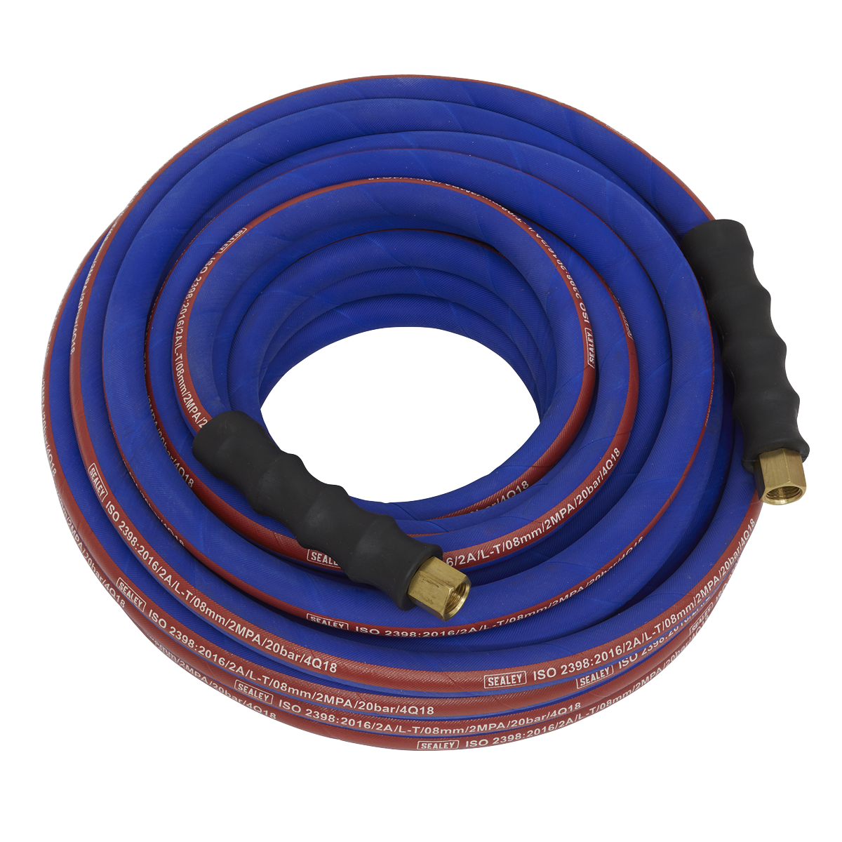 Sealey AH15R 15m x ‚àö√â√Ä√∫8mm Extra-Heavy-Duty Air Hose with 1/4"BSP Unions