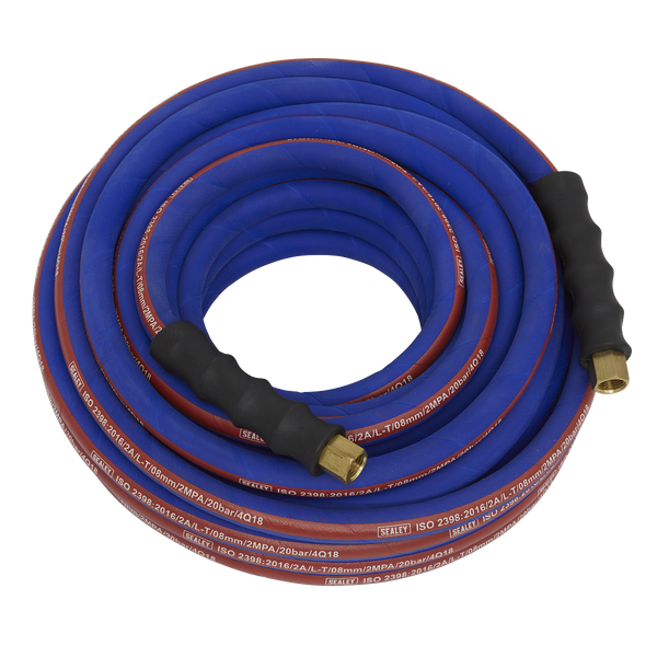 Sealey AH15R 15m x √ÉÀú8mm Extra-Heavy-Duty Air Hose with 1/4"BSP Unions