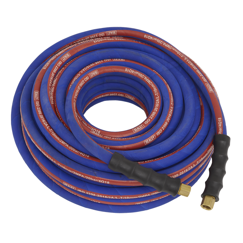 Sealey AH20R 20m x √ÉÀú8mm Extra-Heavy-Duty Air Hose with 1/4"BSP Unions