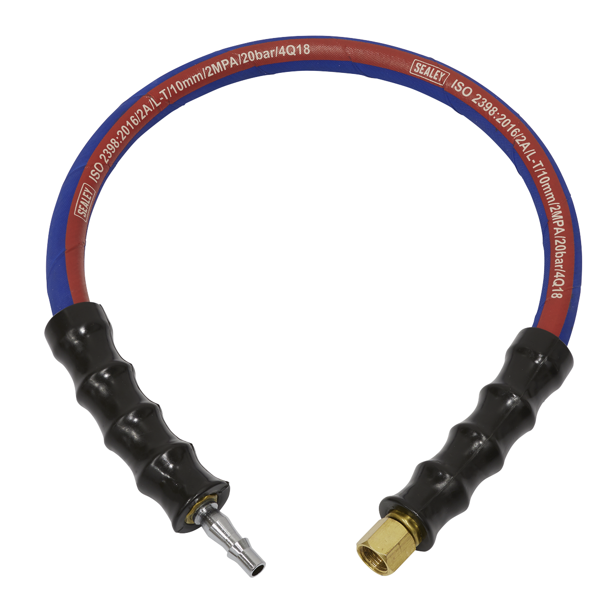 Sealey AH2R/38 600mm x ‚àö√â√Ä√∫10mm Air Leader Hose with Tailpiece & 1/4"BSP Union