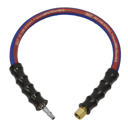 Sealey AH2R/38 600mm x ‚àö√â√Ä√∫10mm Air Leader Hose with Tailpiece & 1/4"BSP Union