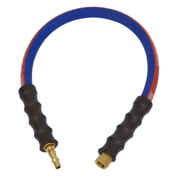 Sealey AH2R 600mm x √ÉÀú8mm Air Leader Hose with Tailpiece & 1/4"BSP Union
