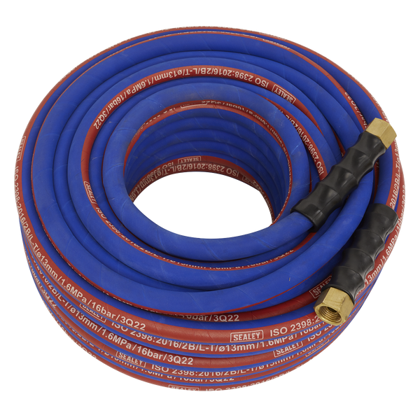Sealey AH30R/12 Air Hose 30m x 13mm with 1/2"BSP Unions Extra-Heavy-Duty