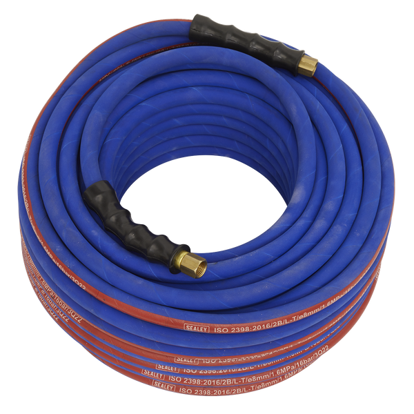 Sealey AH30R Air Hose 30m x 8mm with 1/4"BSP Unions Extra Heavy-Duty