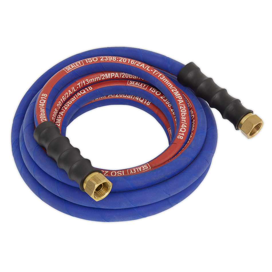 Sealey AH5R/12 5m x ‚àö√â√Ä√∫13mm Extra-Heavy-Duty Air Hose with 1/2"BSP Unions