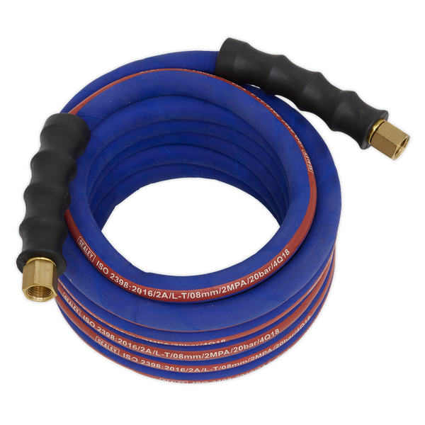 Sealey AH5R 5m x √ÉÀú8mm Extra-Heavy-Duty Air Hose with 1/4"BSP Unions
