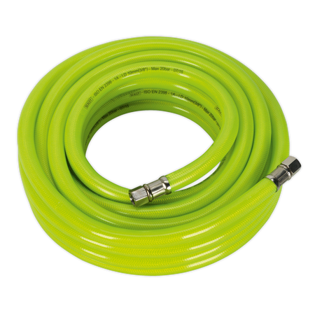 Sealey AHFC1038 10m x â€šÃ Ã¶âˆšÃ¢âˆšÃ„âˆšâˆ«10mm High-Visibility Air Hose with 1/4"BSP Unions