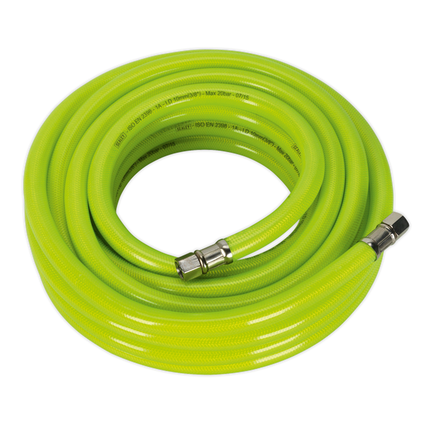 Sealey AHFC1038 10m x √ÉÀú10mm High-Visibility Air Hose with 1/4"BSP Unions