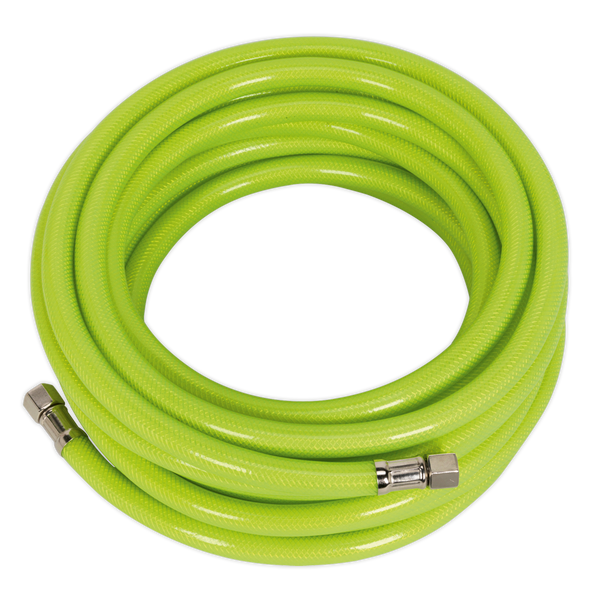 Sealey AHFC10 10m x √ÉÀú8mm High-Visibility Air Hose with 1/4"BSP Unions