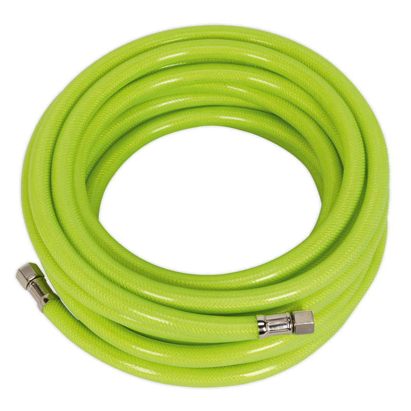 Sealey AHFC10 10m x Ø8mm High-Visibility Air Hose with 1/4"BSP Unions