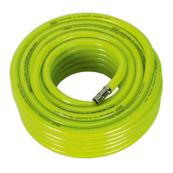 Sealey AHFC2038 20m x √ÉÀú10mm High-Visibility Air Hose with 1/4"BSP Unions