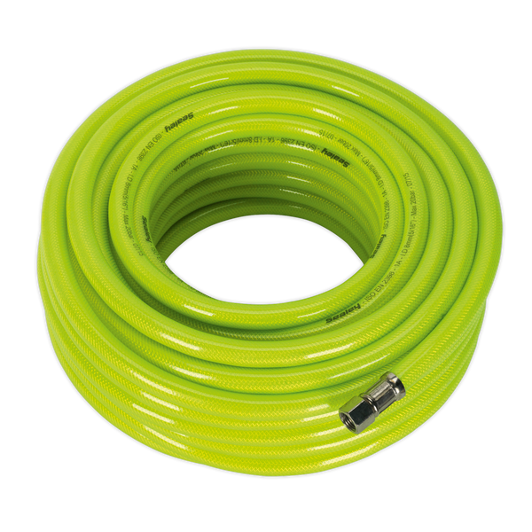 Sealey AHFC20 20m x √ÉÀú8mm High-Visibility Air Hose with 1/4"BSP Unions