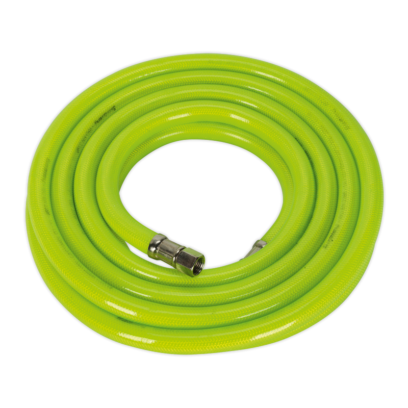 Sealey AHFC538 5m x Ø10mm High-Visibility Air Hose with 1/4"BSP Unions