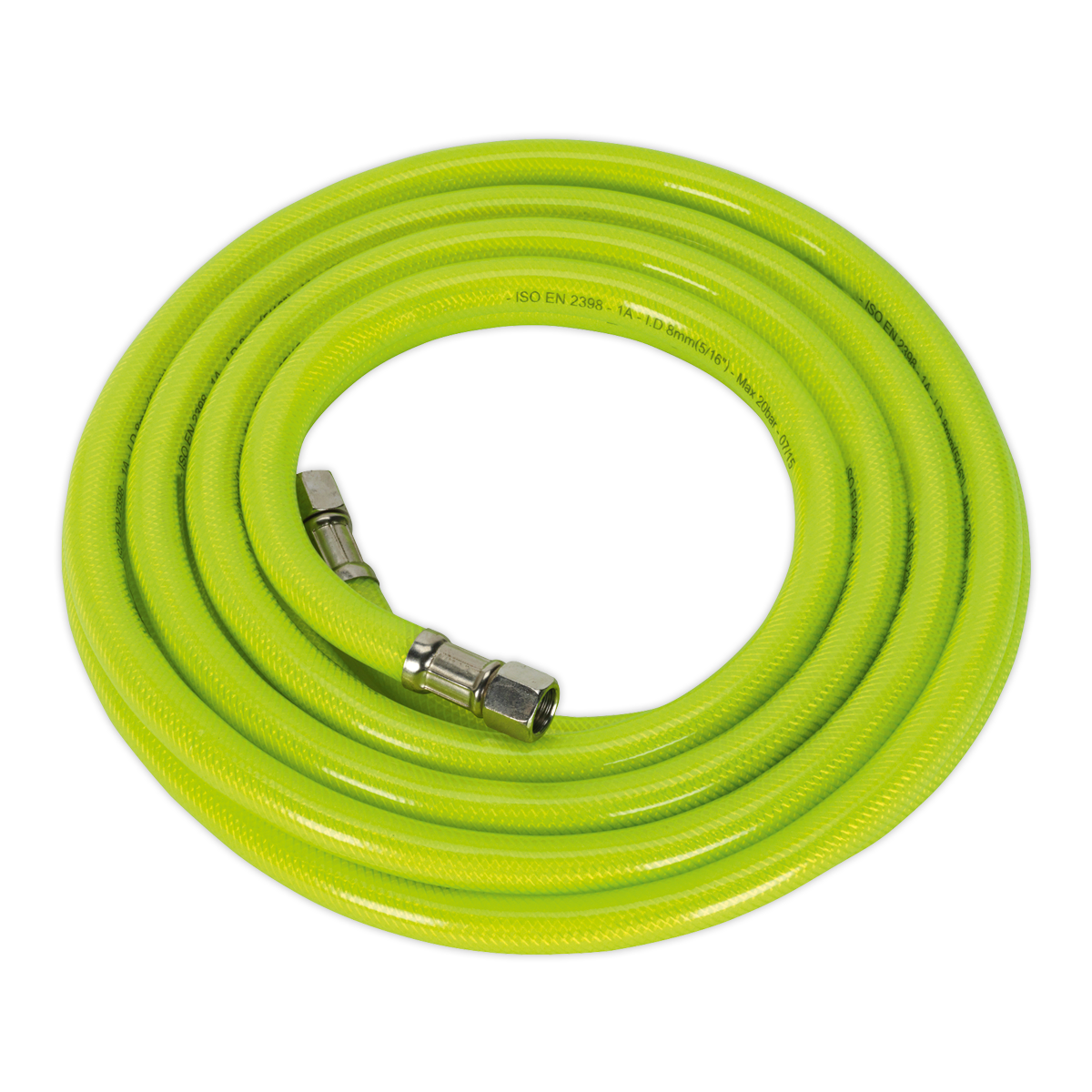 Sealey AHFC5 5m x â€šÃ Ã¶âˆšÃ¢âˆšÃ„âˆšâˆ«8mm High-Visibility Air Hose with 1/4"BSP Unions