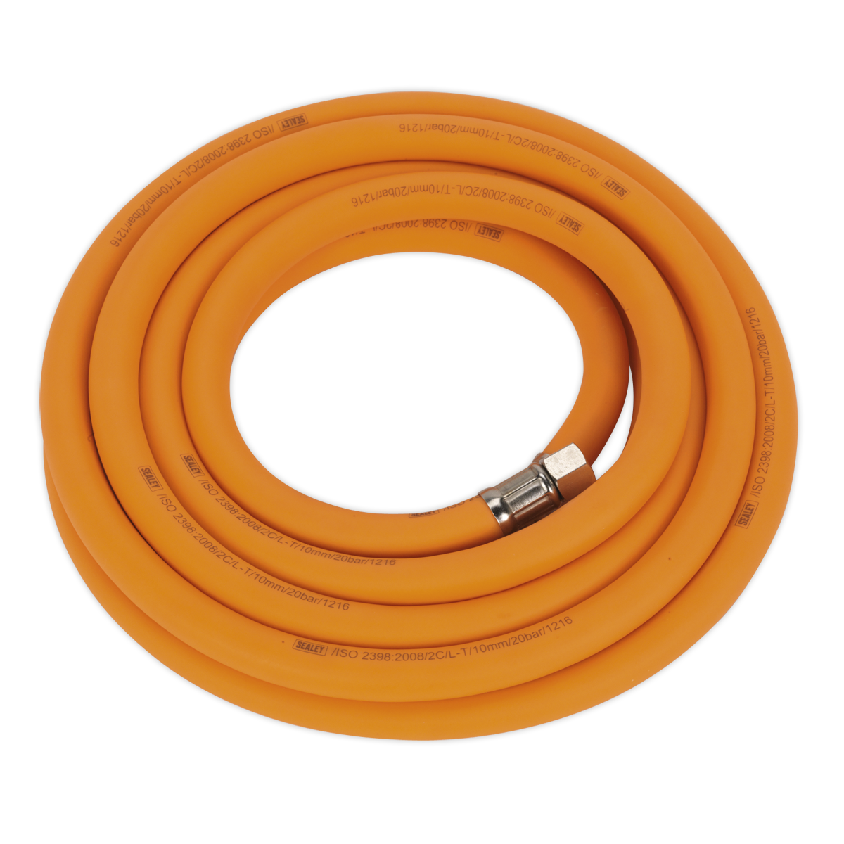Sealey AHHC538 5m x â€šÃ Ã¶âˆšÃ¢âˆšÃ„âˆšâˆ«10mm High-Visibility Hybrid Air Hose with 1/4"BSP Unions