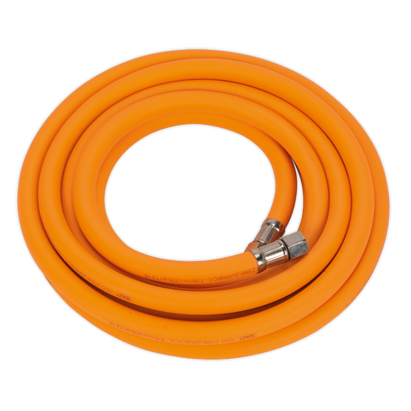 Sealey AHHC5 5m x √ÉÀú8mm High-Visibility Hybrid Air Hose with 1/4"BSP Unions