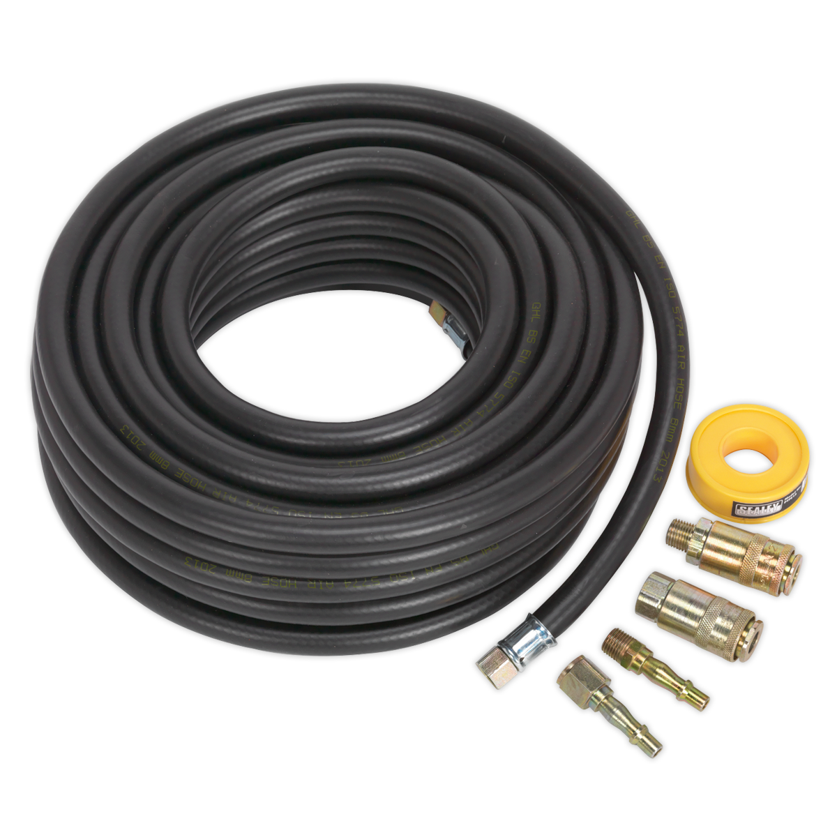 Sealey AHK01 15m x 8mm Air Hose Kit with Connectors