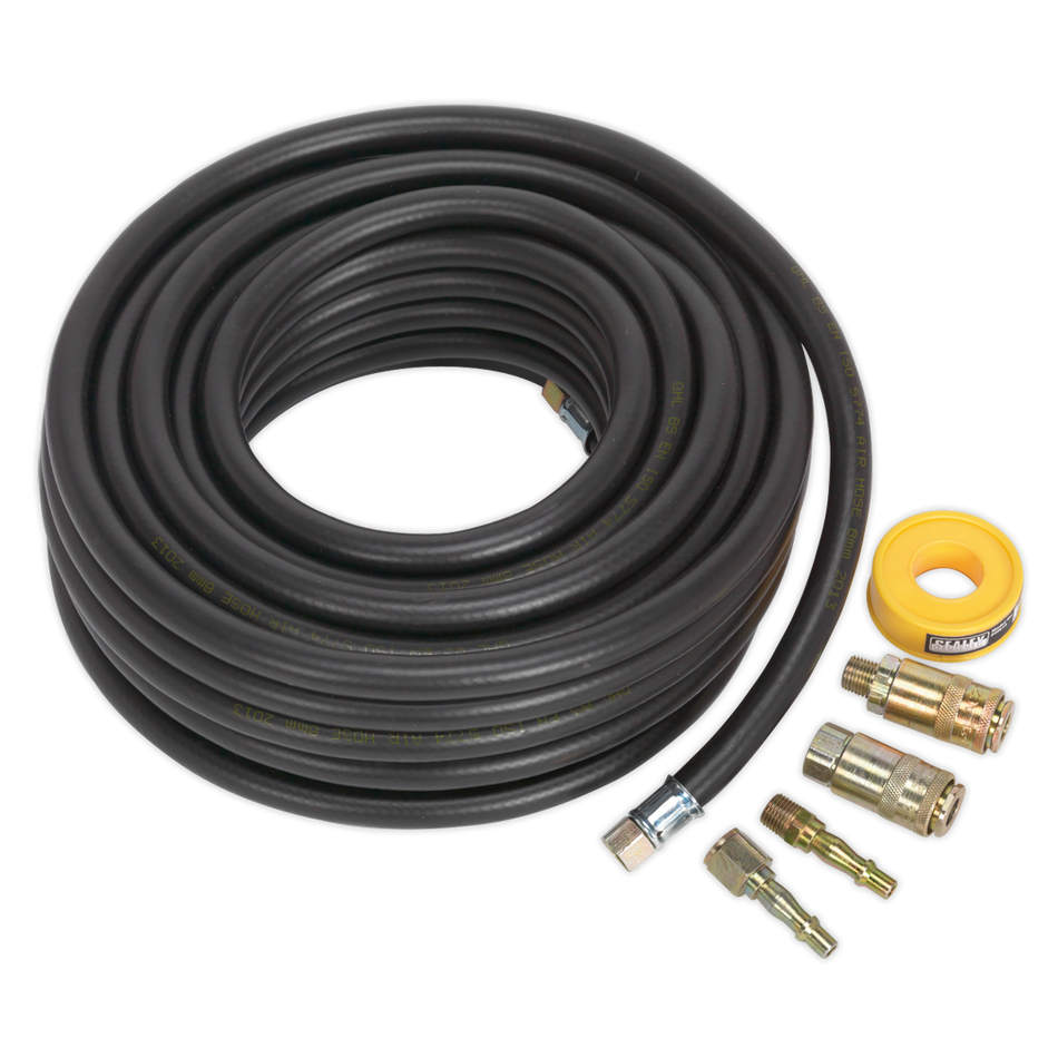 Sealey AHK01 15m x 8mm Air Hose Kit with Connectors
