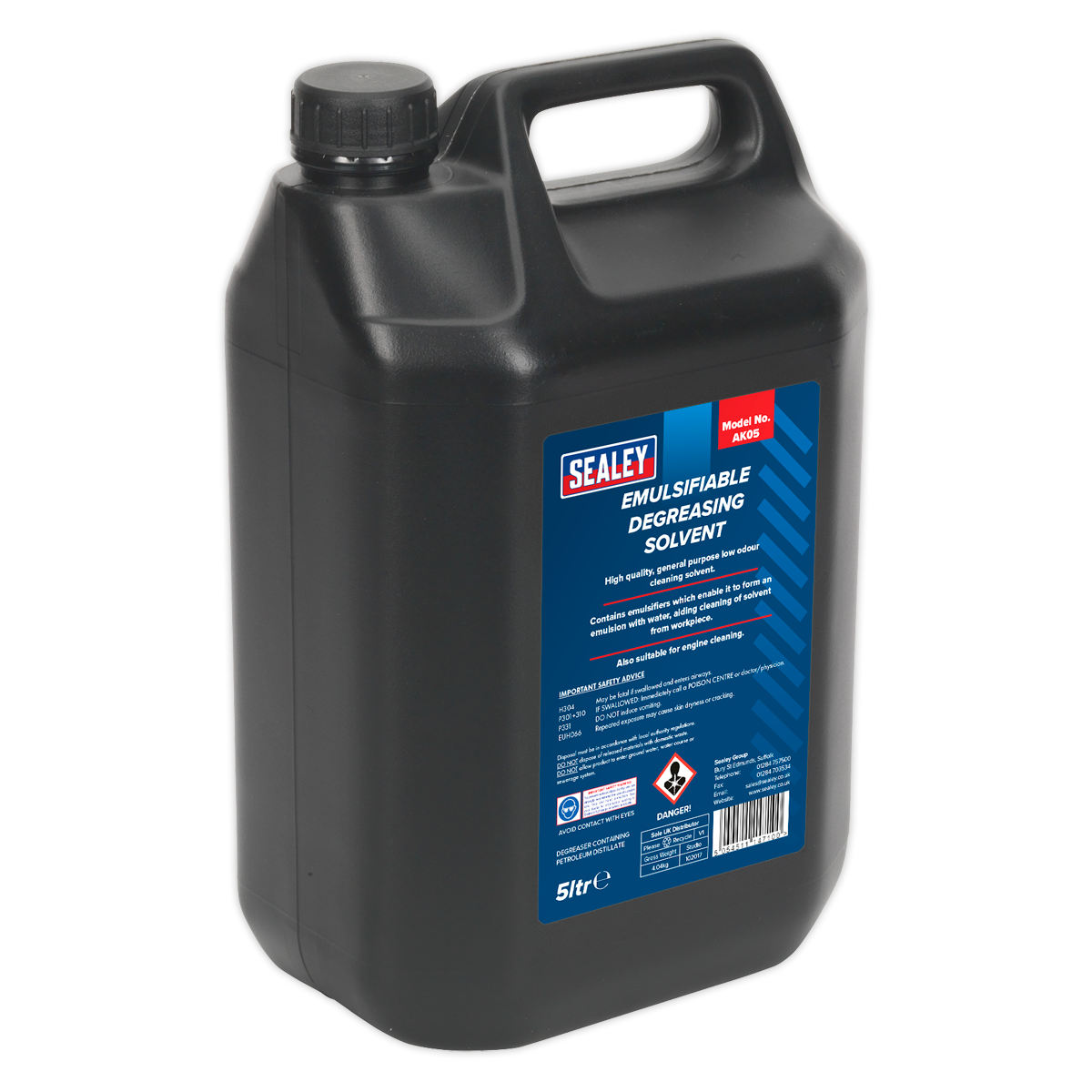 Sealey AK05 5L Emulsifiable Degreasing Solvent