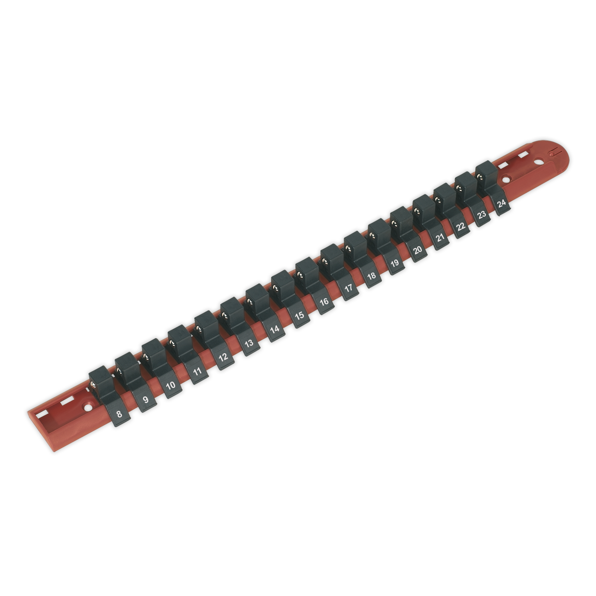 Sealey AK1217 1/2"Sq Drive Socket Retaining Rail with 17 Clips