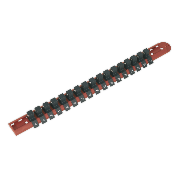 Sealey AK1217 1/2"Sq Drive Socket Retaining Rail with 17 Clips