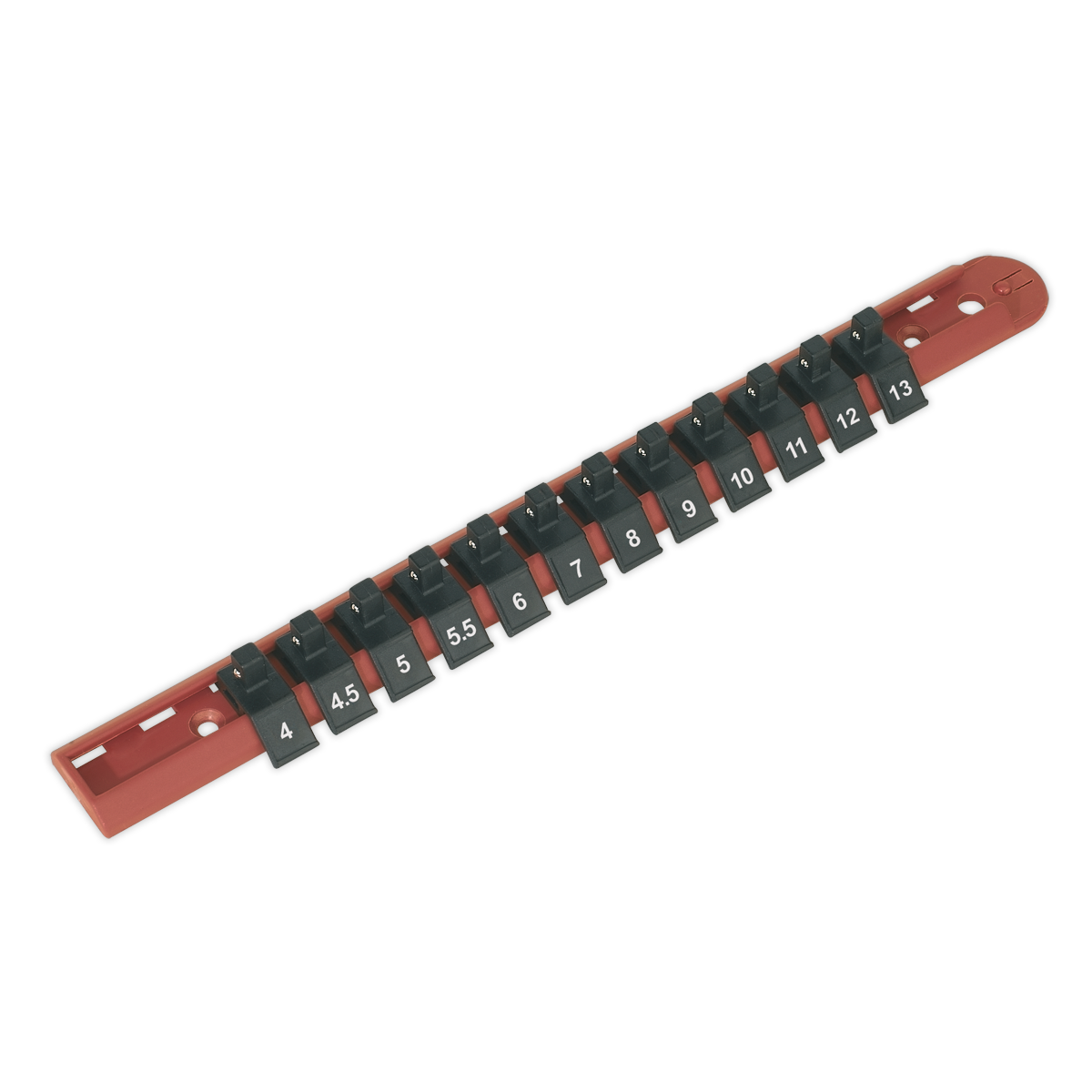 Sealey AK1412 1/4"Sq Drive Socket Retaining Rail with 12 Clips