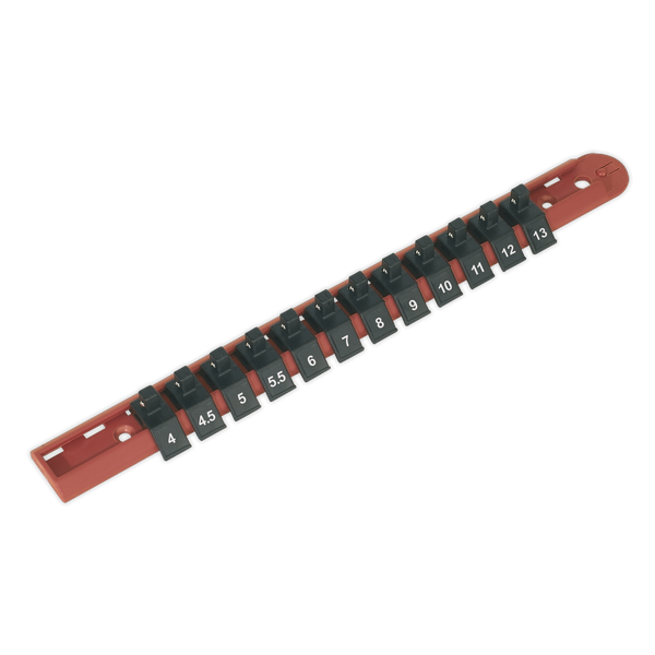 Sealey AK1412 1/4"Sq Drive Socket Retaining Rail with 12 Clips
