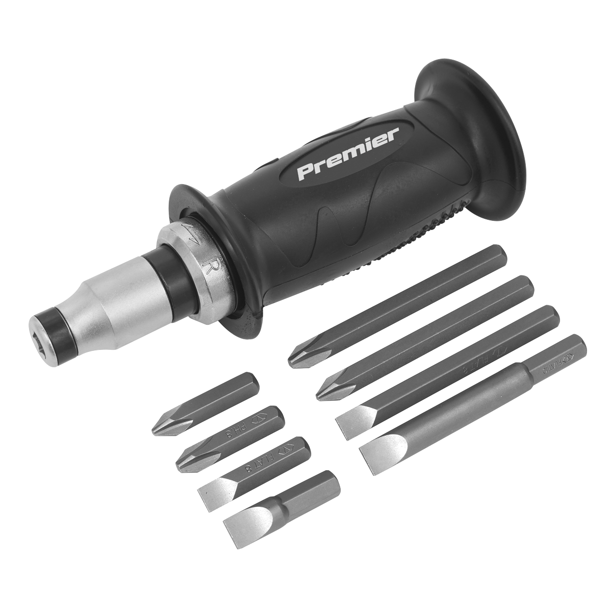 Sealey AK2082 10pc Impact Driver Set with Protection Grip