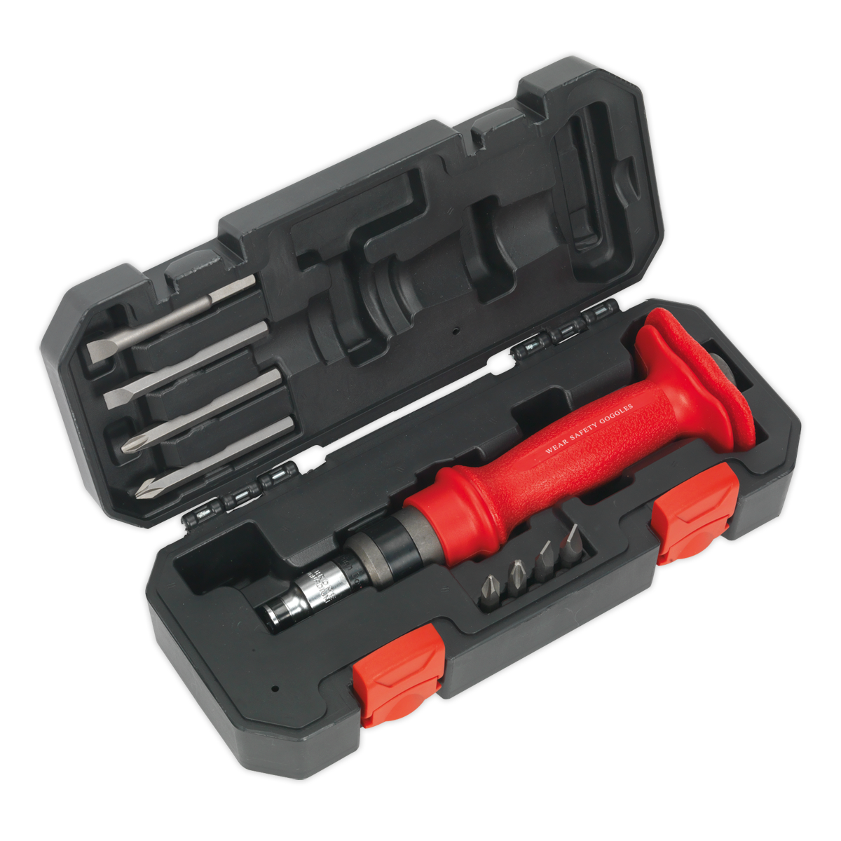 Sealey AK2084 10pc Heavy-Duty Impact Driver Set with Protection Grip