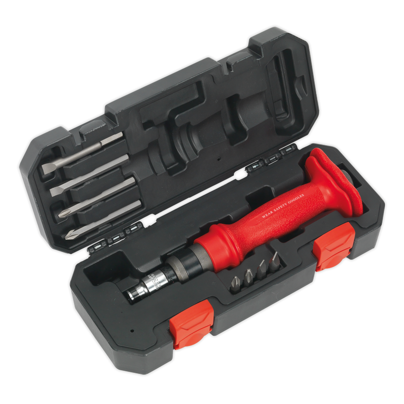 Sealey AK2084 10pc Heavy-Duty Impact Driver Set with Protection Grip