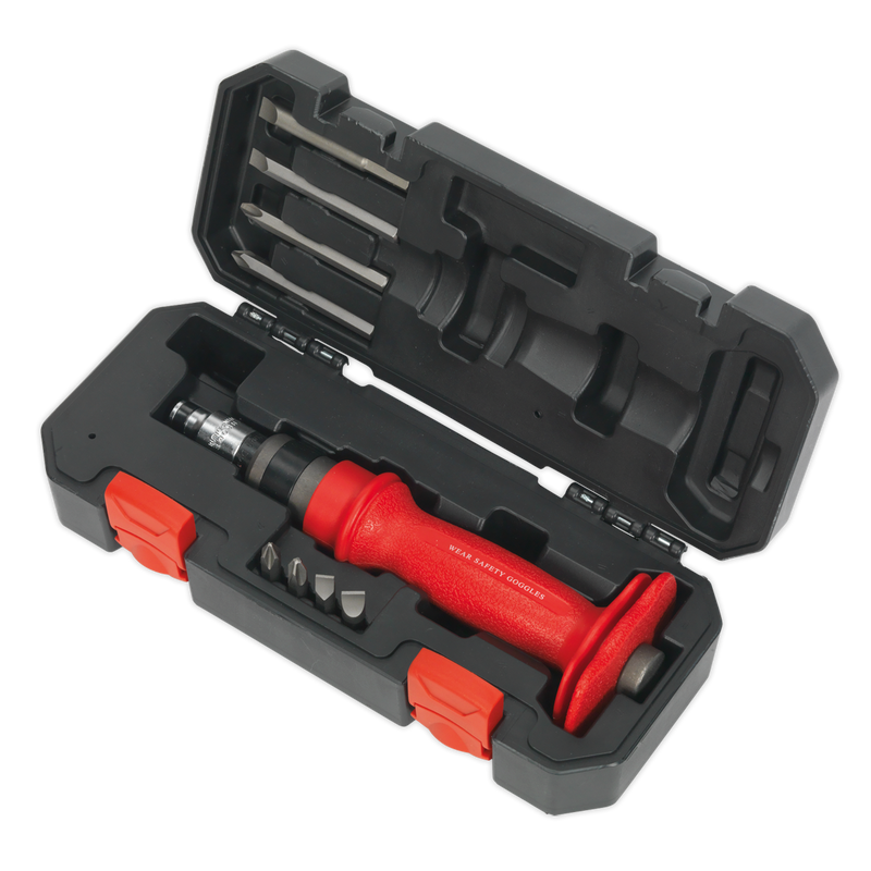 Sealey AK2084 10pc Heavy-Duty Impact Driver Set with Protection Grip