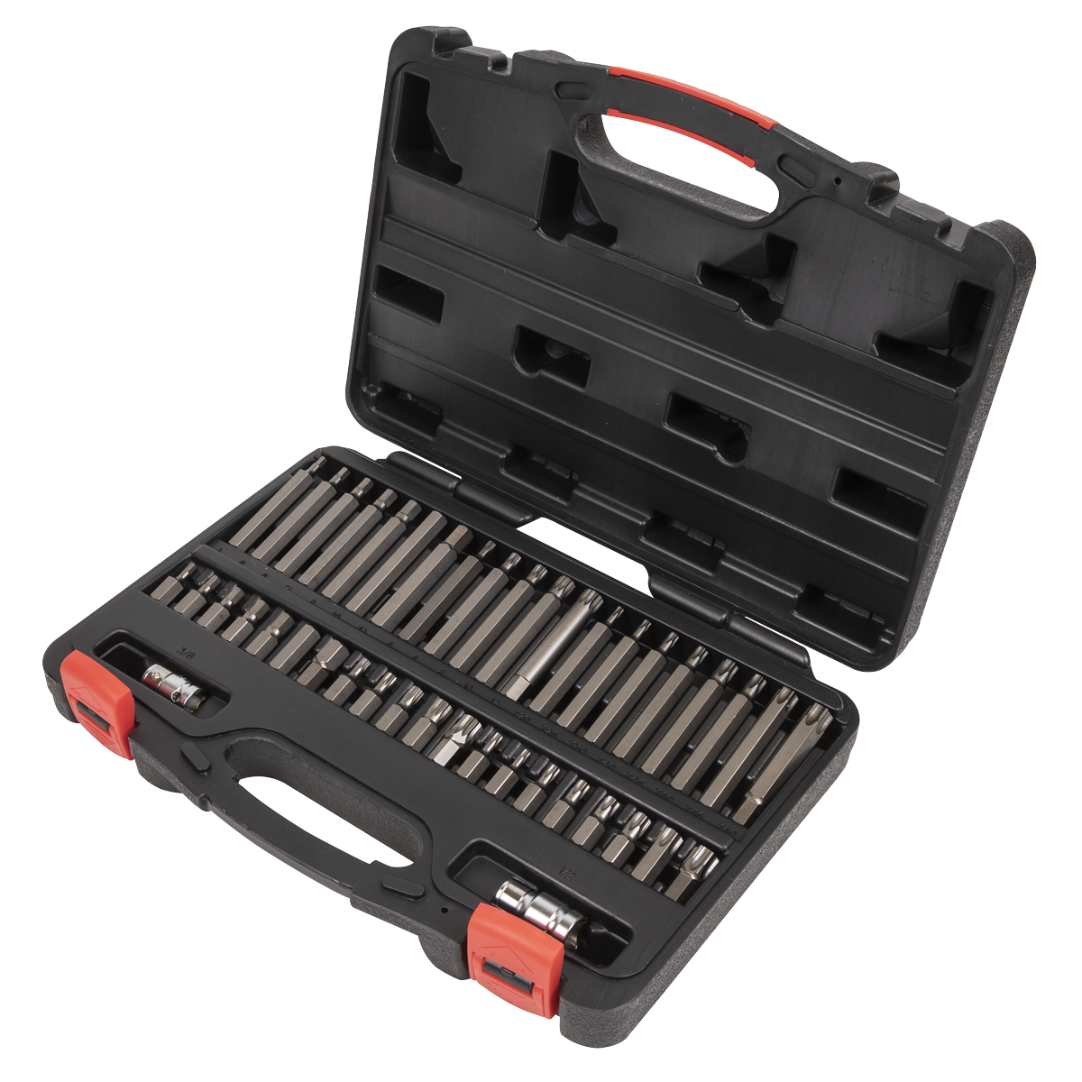 Sealey AK21942P 42pc 3/8" & 1/2"Sq Drive TRX-Star*/Hex/Spline Bit Set
