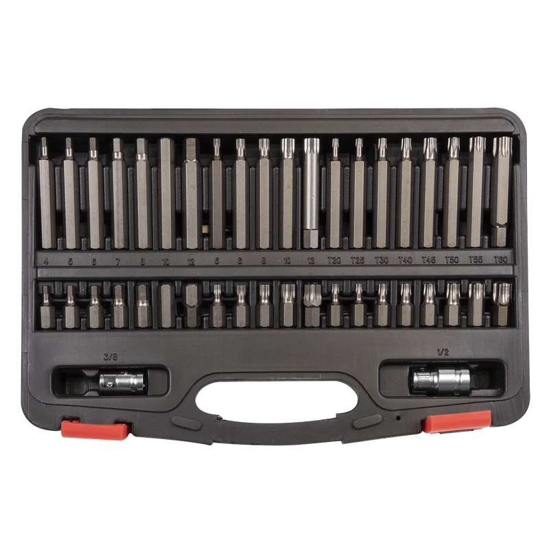 Sealey AK21942P 42pc 3/8" & 1/2"Sq Drive TRX-Star*/Hex/Spline Bit Set
