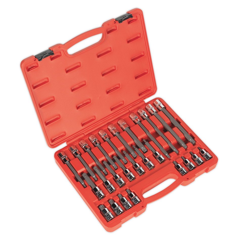 Sealey AK2195 26pc 1/2"Sq Drive Spline Socket Bit Set