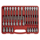 Sealey AK2196 30pc 1/2"Sq Drive Hex Socket Bit Set