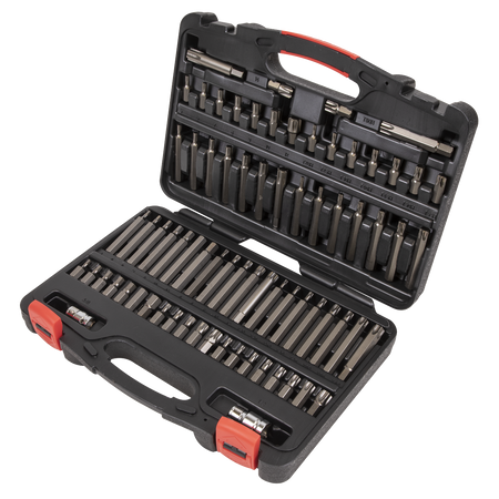 Sealey AK21974P 74pc 3/8" & 1/2"Sq Drive TRX-Star*/Security TRX-Star*/Hex/Ribe/Spline Bit Set