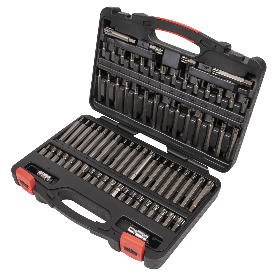Sealey AK21974P 74pc 3/8" & 1/2"Sq Drive TRX-Star*/Security TRX-Star*/Hex/Ribe/Spline Bit Set
