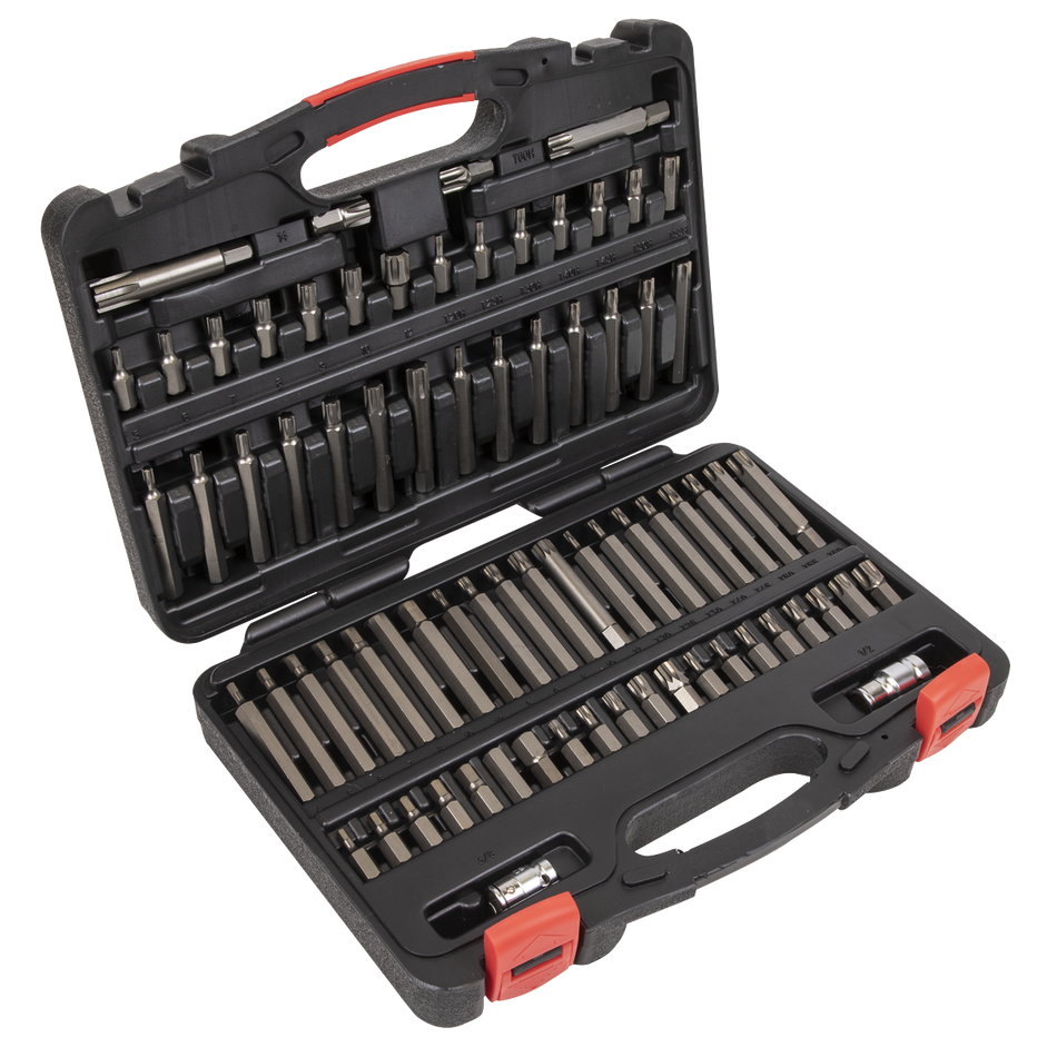 Sealey AK21974P 74pc 3/8" & 1/2"Sq Drive TRX-Star*/Security TRX-Star*/Hex/Ribe/Spline Bit Set