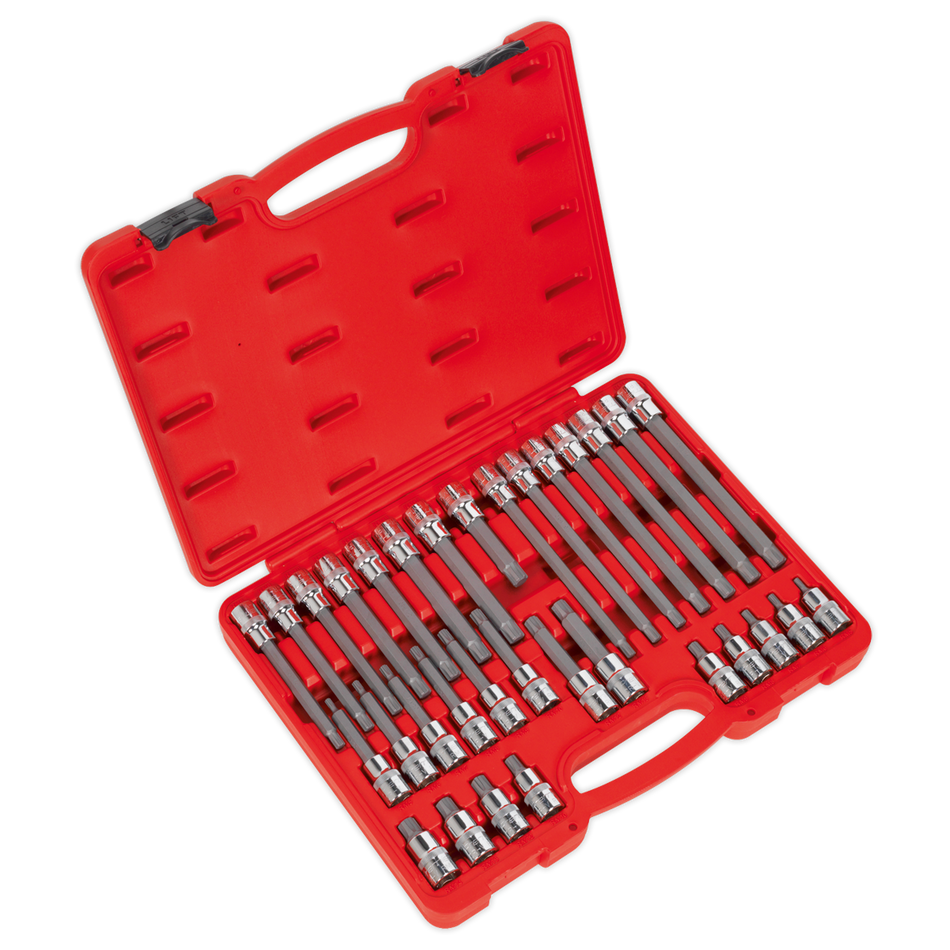 Sealey AK2198 32pc 1/2"Sq Drive Ribe Socket Bit Set