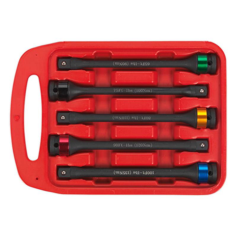 Sealey AK2242 5pc 1/2"Sq Drive Torque Stick Set