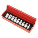 Sealey AK230 9pc 1/2"Sq Drive TRX-Star* Female Socket Set - E10-E24