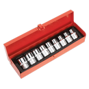 Sealey AK230 9pc 1/2"Sq Drive TRX-Star* Female Socket Set - E10-E24